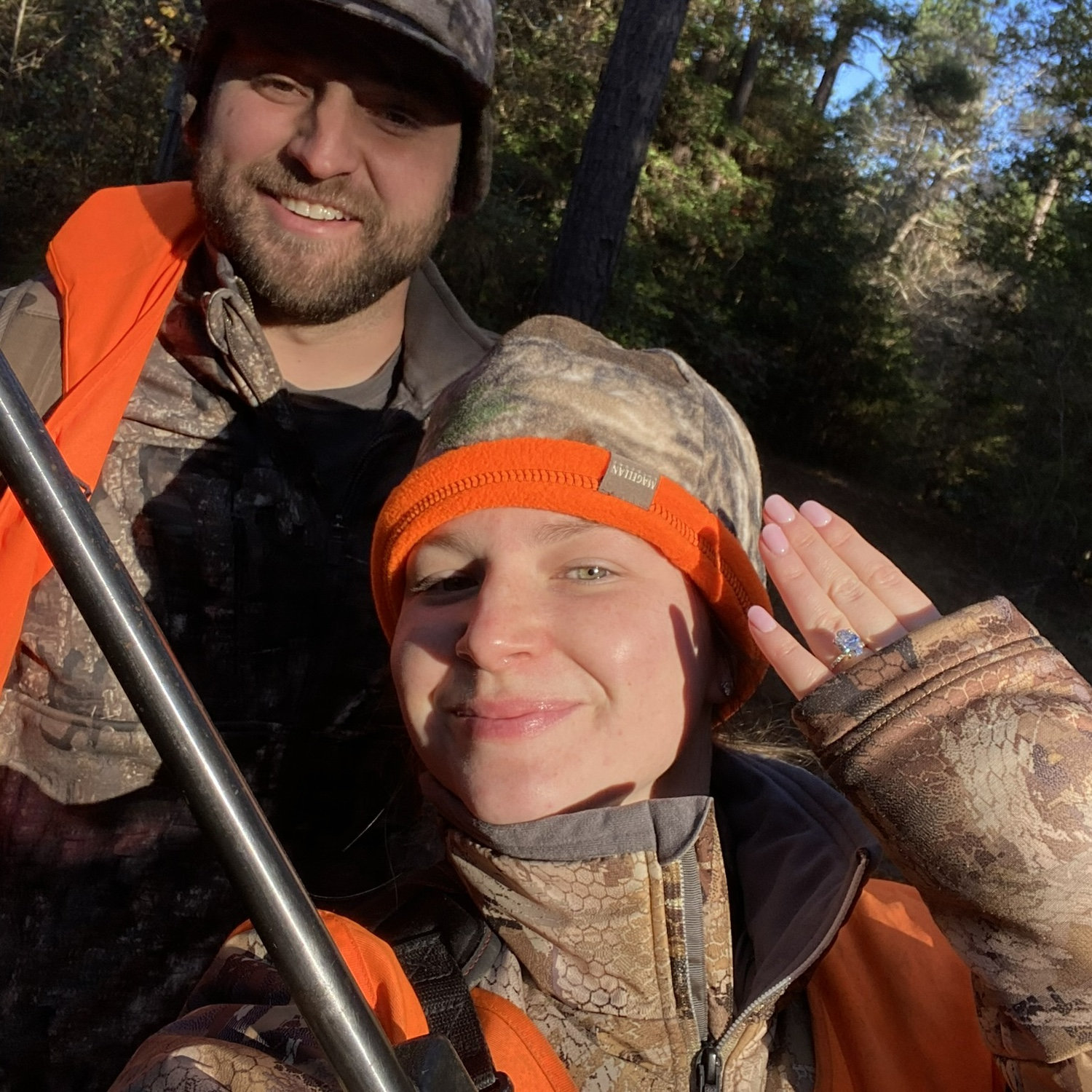Ethan proposed to Madison in November of 2024 at his hunting camp in Arkansas!