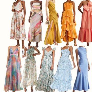 Midi or floor length
Colour and patterns encouraged