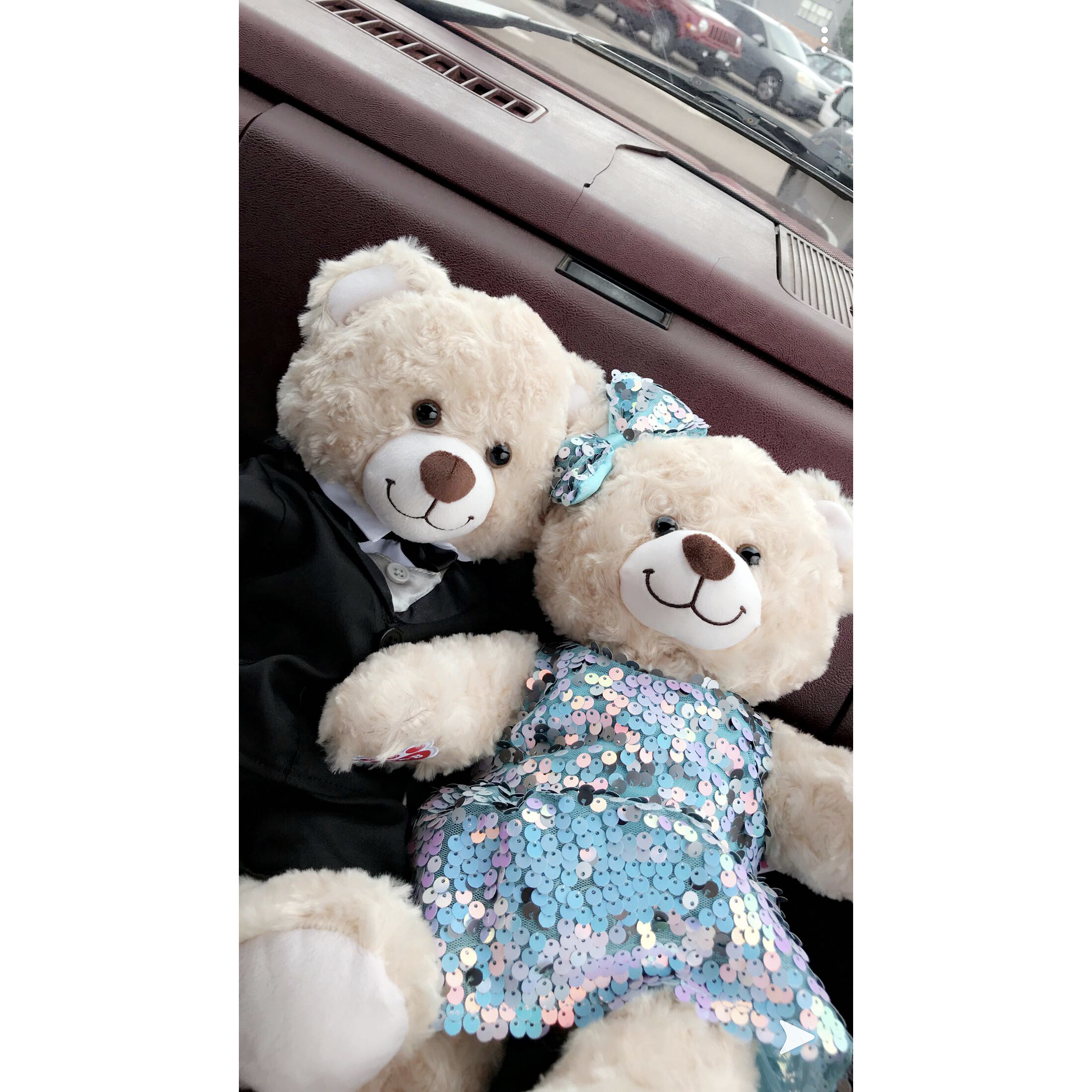 We made these bears before Paige left for college. They are dressed like they are going to prom because Wyatt was Paige's senior prom date!