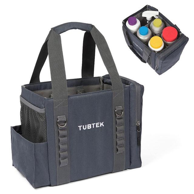 TUBTEK Hot Tub Chemical Bag | ChemBag (Navy) | Carry All Your Hot Tub Chemicals & Hot Tub Accessories | Fits All Major Chemical Brands | Keep Spa Supplies Organized | Hot Tub Accessories for Adults
