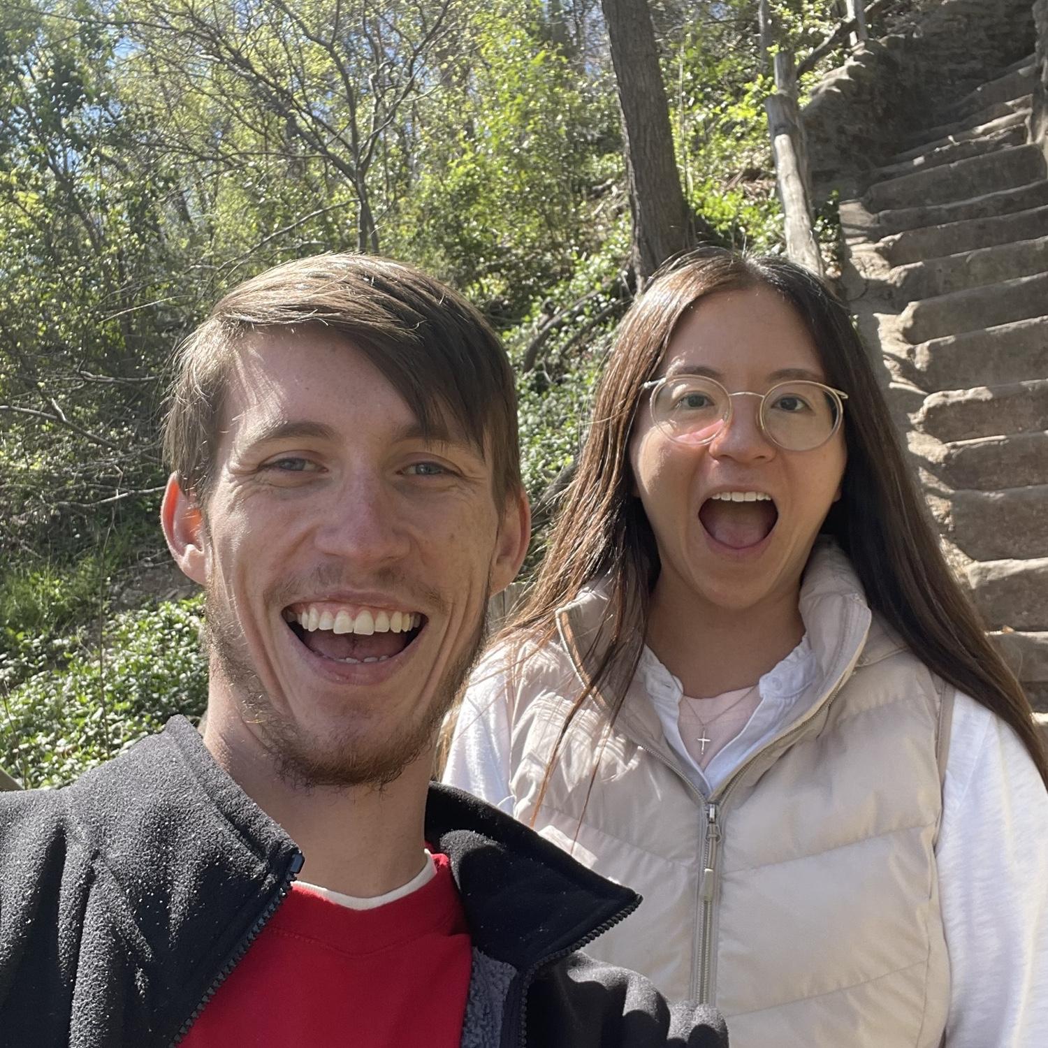 One day Waco trip March 20th 2025, next to Jacob’s ladder! It was a beautiful day, nice weather, we went to Baylor, did hiking, sang praises next to a river.