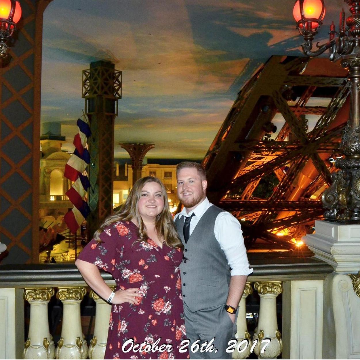 About 10 minutes before I proposed. You can see the silent anxiety behind my eyes.