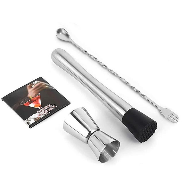 True Bar Muddler For Cocktails - Cocktail Muddler Stainless Steel With  Textured Plastic Base - Dishwasher Safe, 10 Inches Set Of 1 : Target