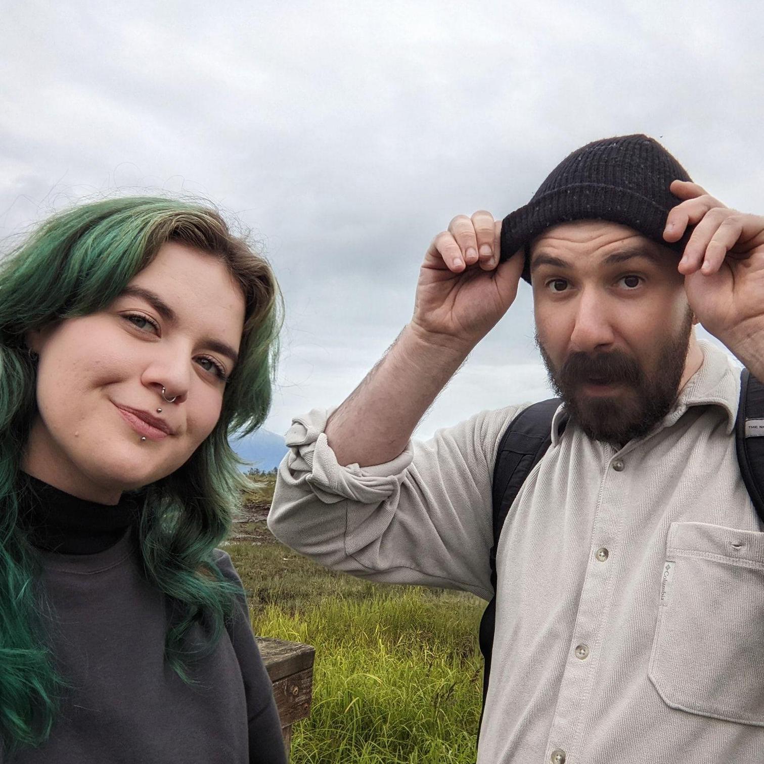 We took this picture on a hike in Alaska, one of the trips that has bonded us the most!