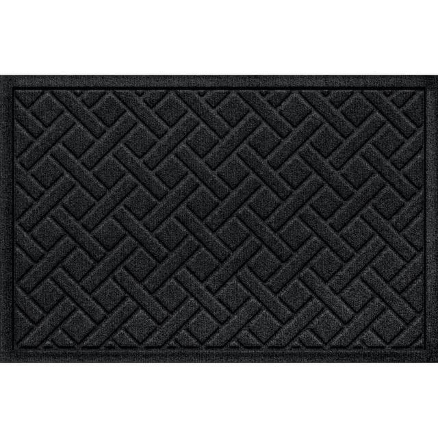 2'x3' Aqua Shield Lattice Indoor/Outdoor Doormat Charcoal Gray - Bungalow Flooring