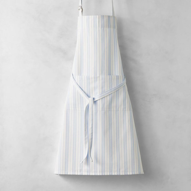 Williams Sonoma Classic Stripe Apron, Personalized, Ice Water Blue