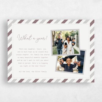 Grey Holiday Card - Florentine