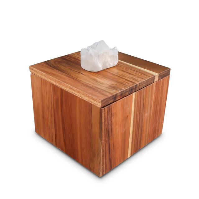Thirstystone Acacia Wood and Quartz Stone Kitchen Storage Box