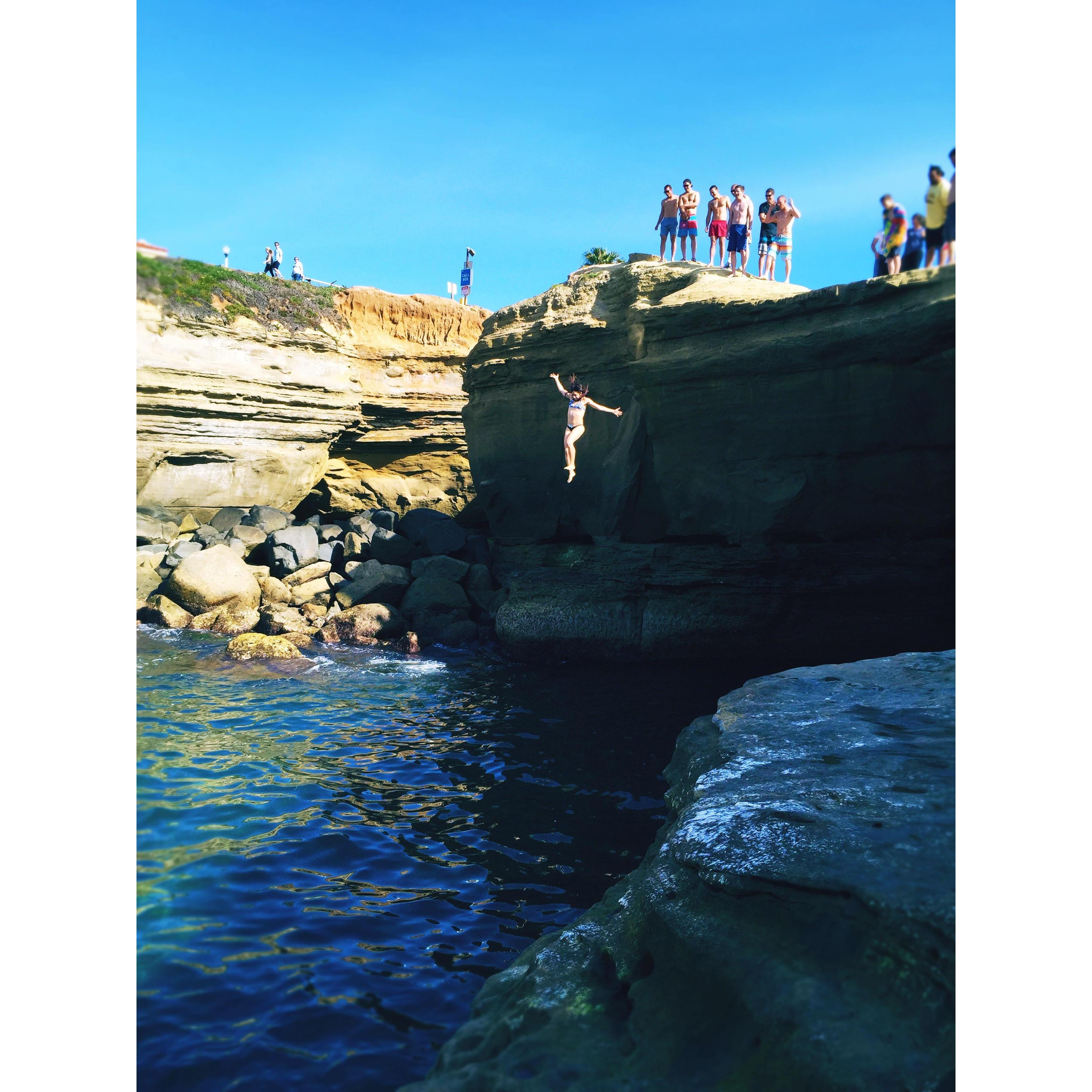 Cliff diving at Sunset Cliffs!
