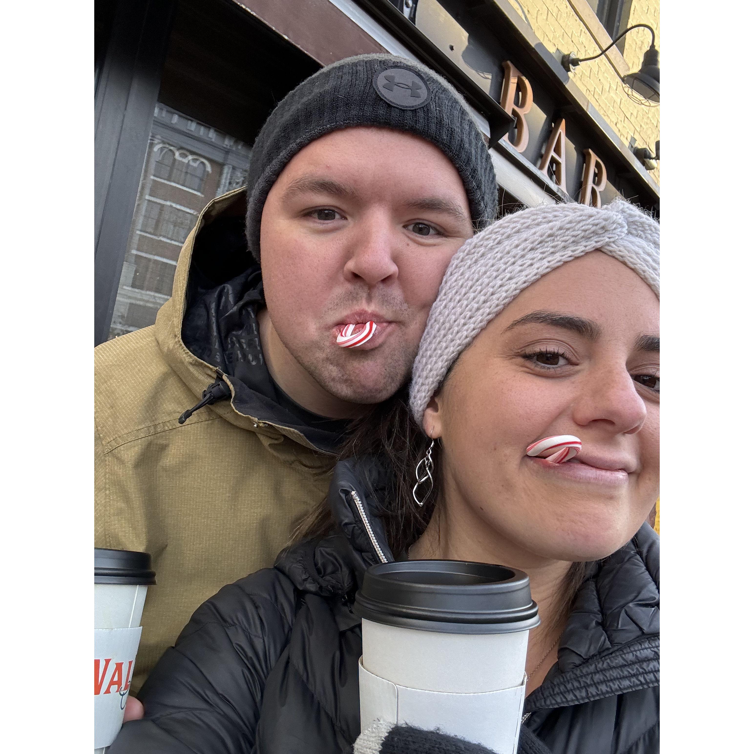 Christmas shopping through downtown Saratoga!