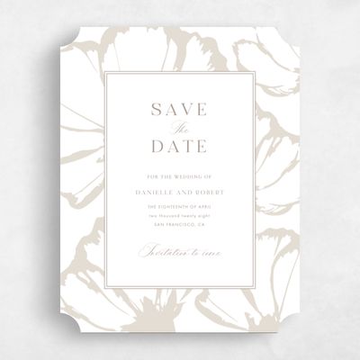White Ticket Wedding Save the Date - Esme Portrait
