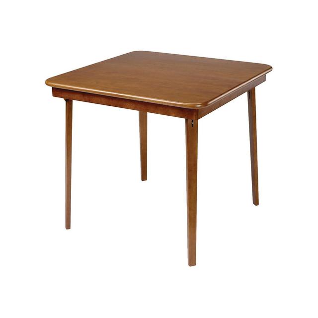 Straight Edge Folding Card Table Fruitwood - Stakmore