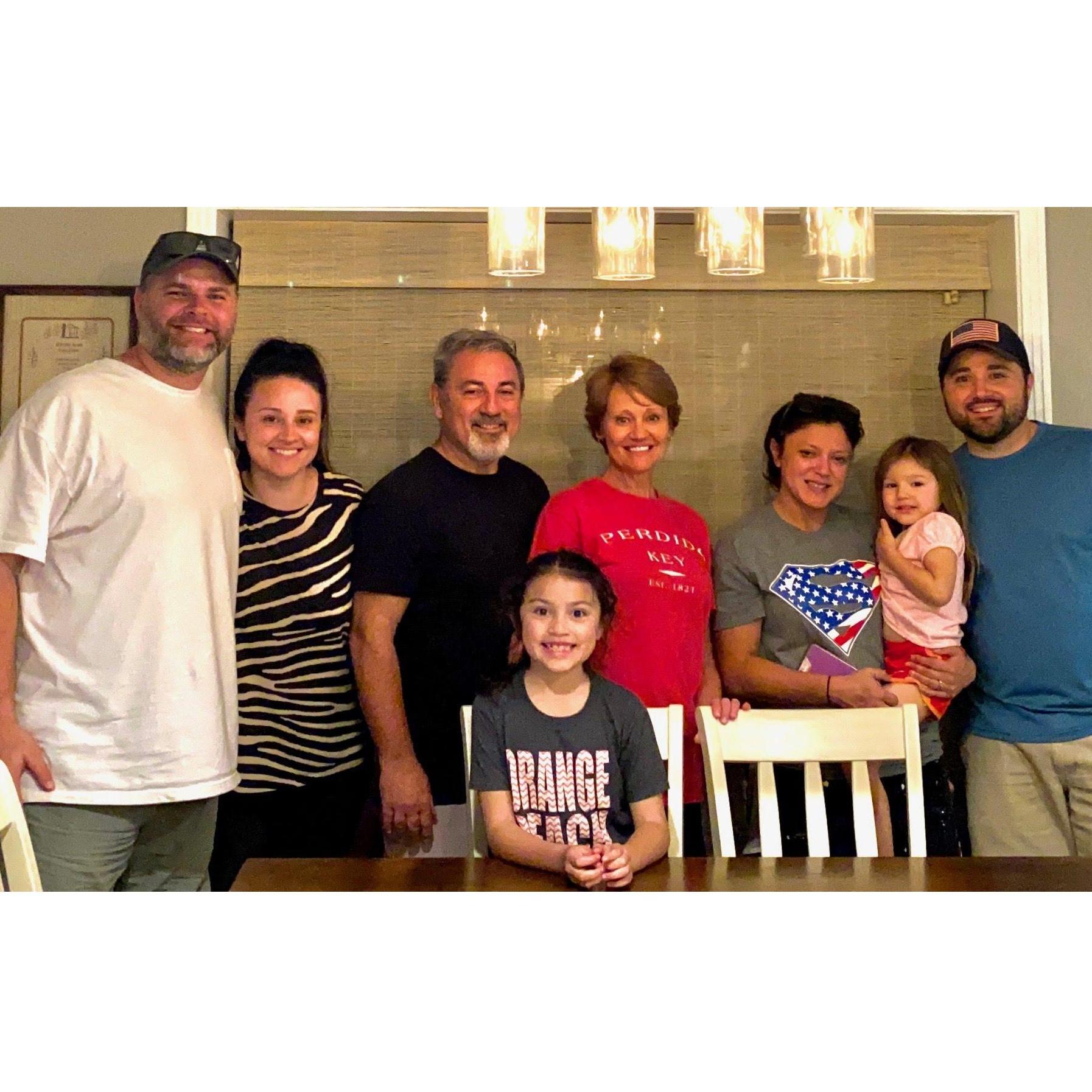 Our first family picture (minus Fields).  This was the first time I introduce Thommy to my immediate family.
