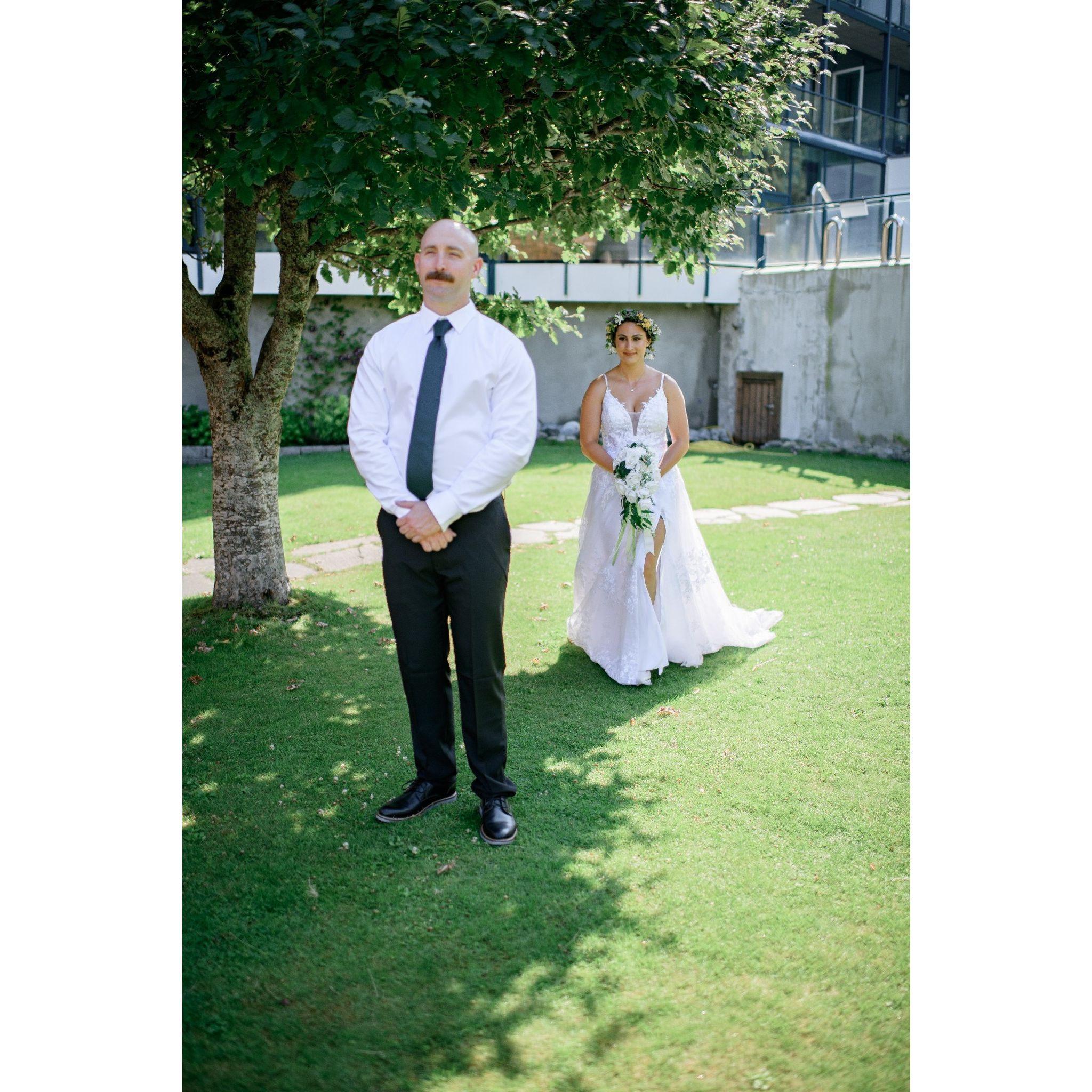 Right before our "first look"