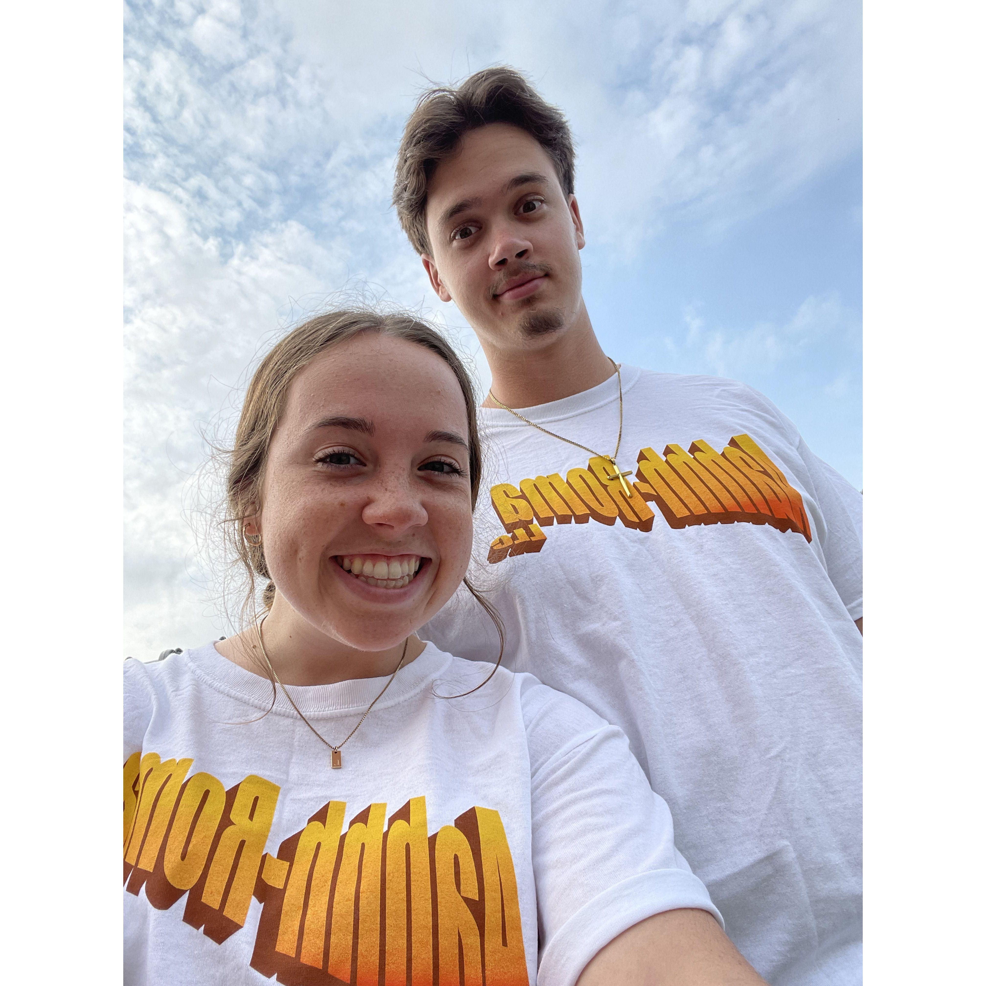 Working at the pizza truck!