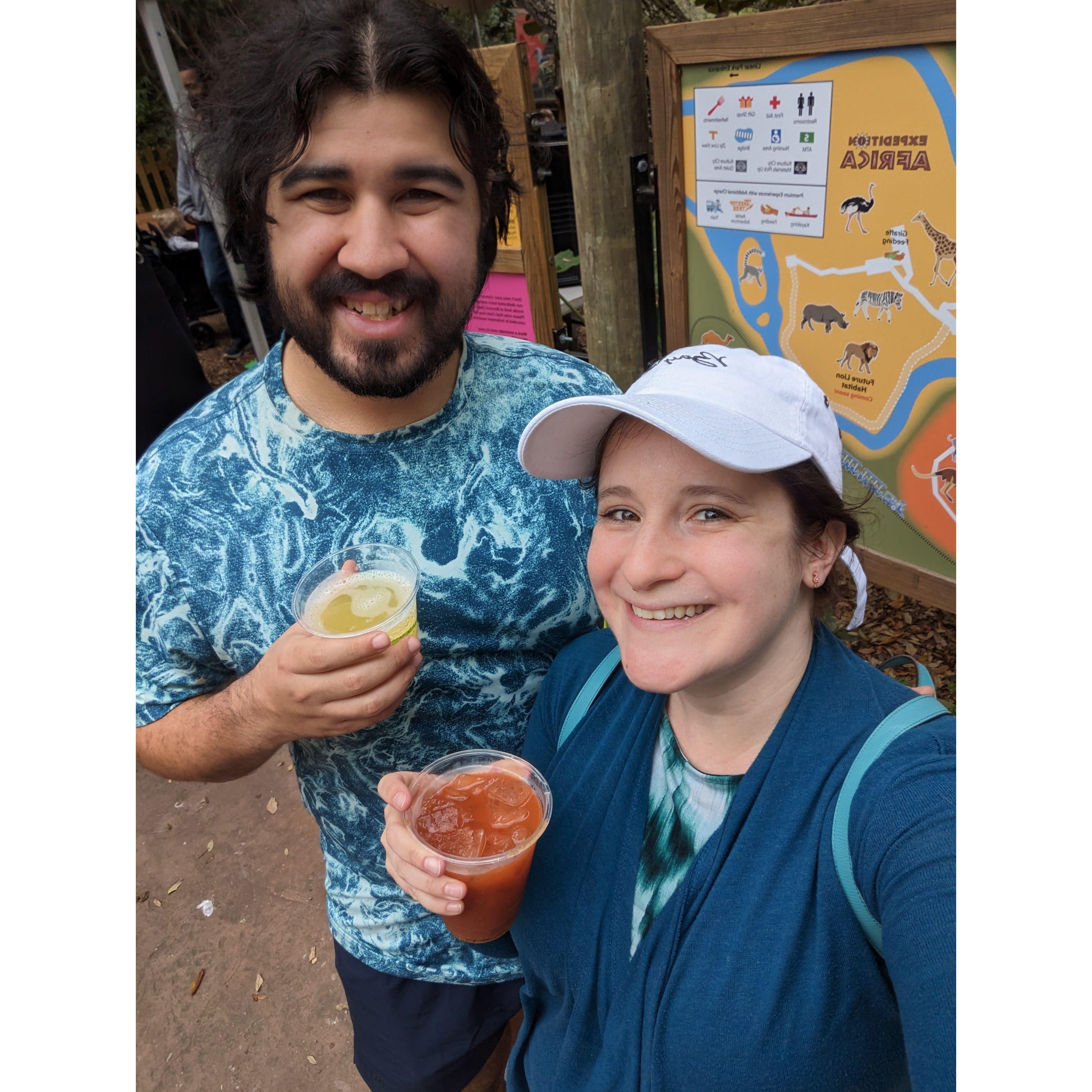 Cocktails at the Brevard Zoo, on of our favorite places!