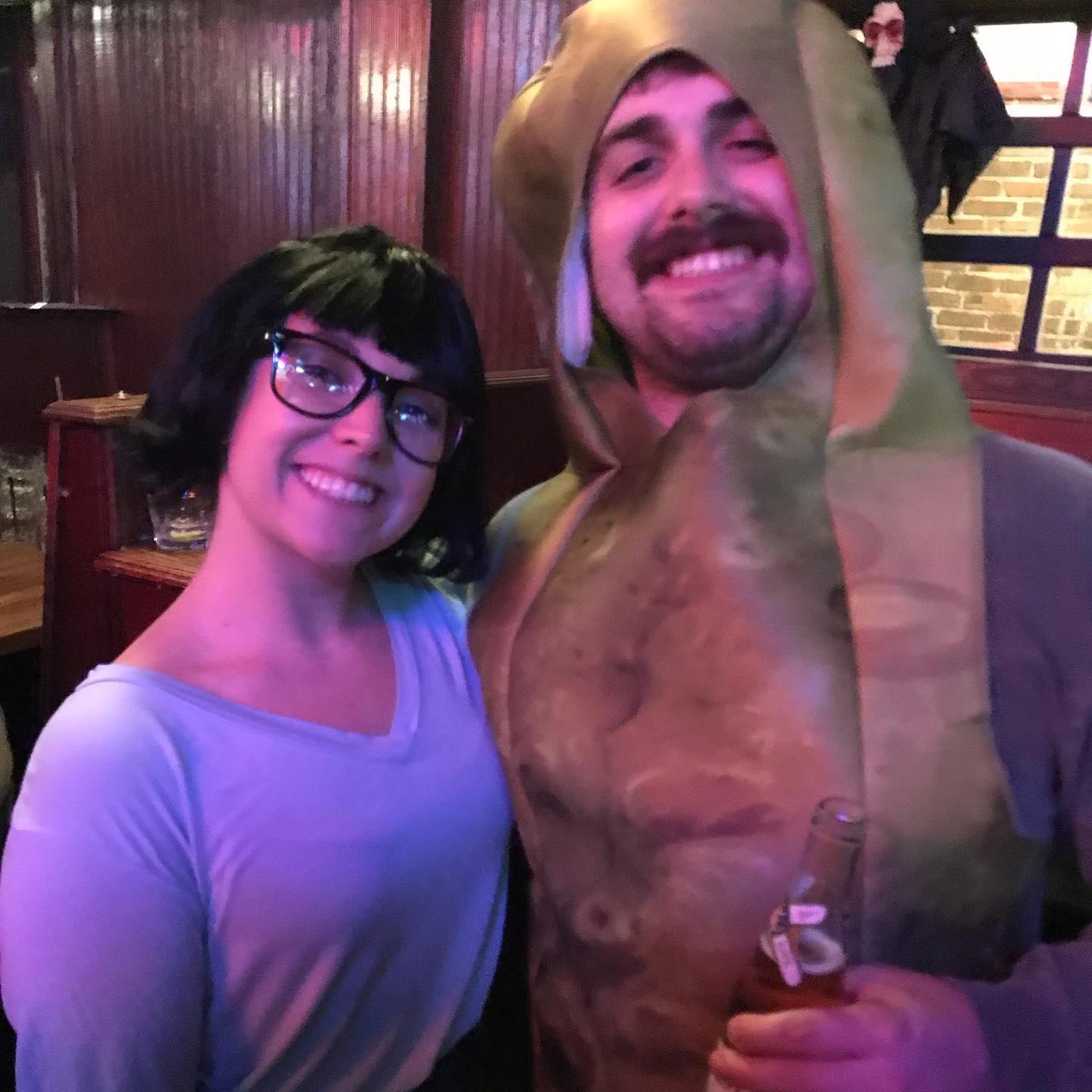 Halloween in Atlanta! Tina Belcher and a Pickle.
