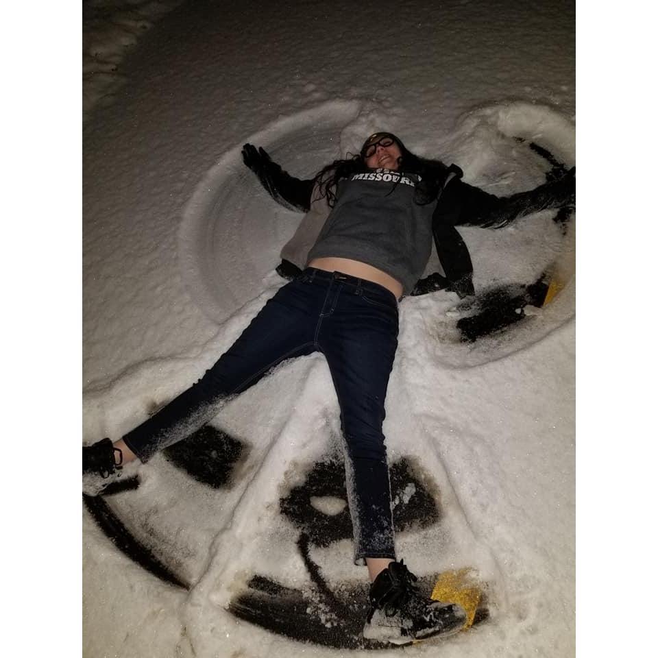 Missed the train back because of Snow and decided to spend our extra evening together playing in it