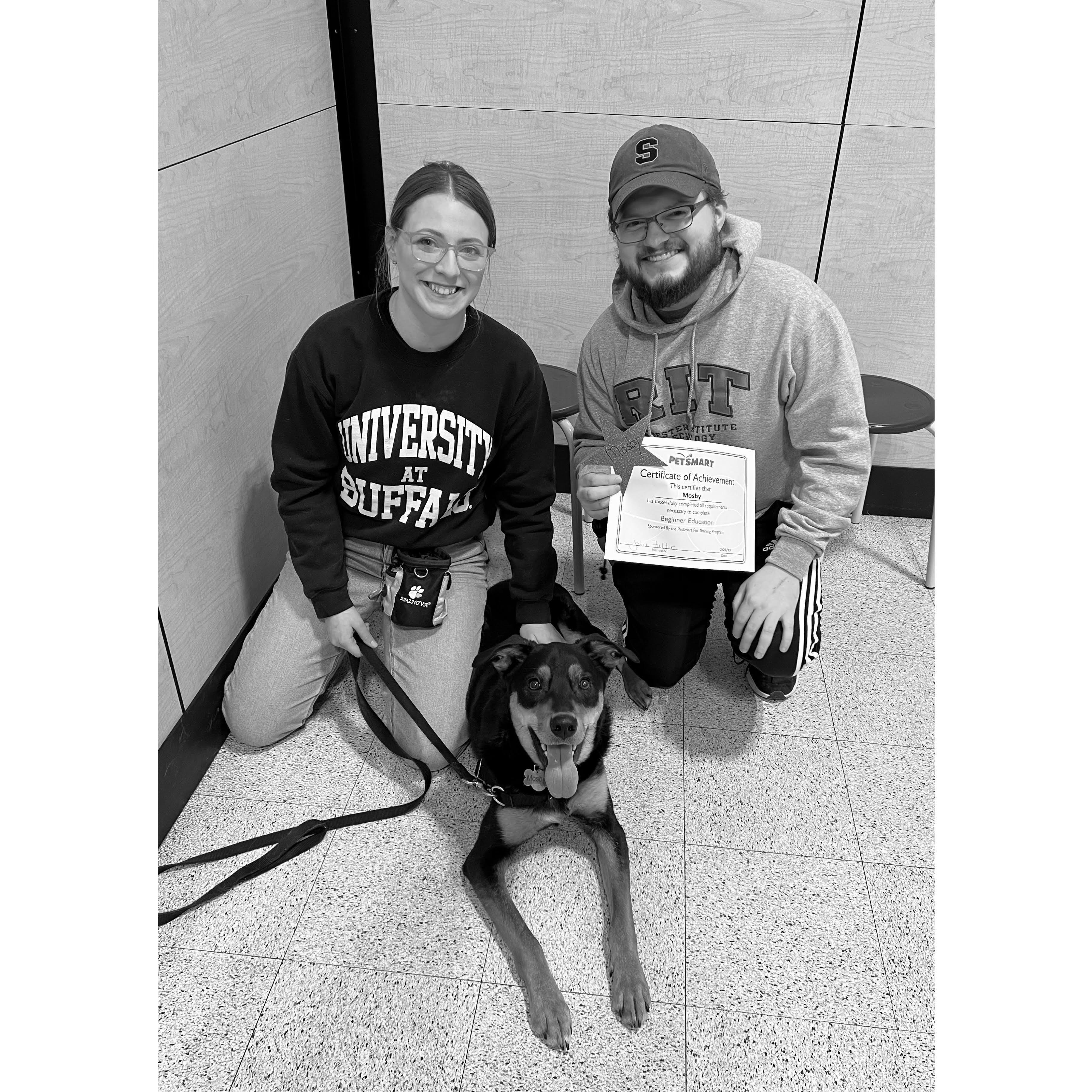 Mosby graduation his first round of training classes.