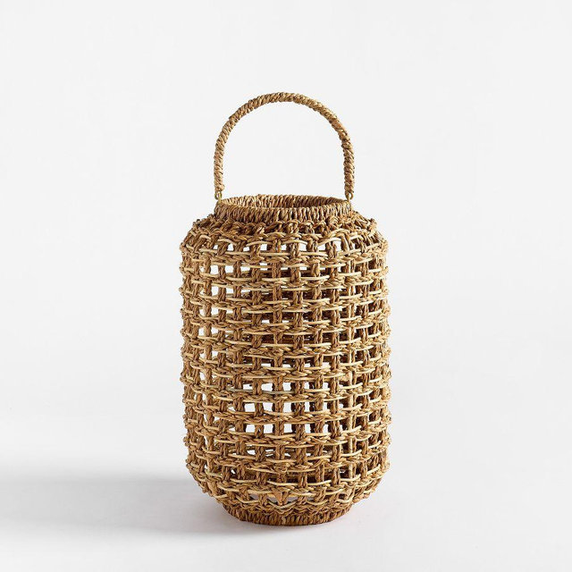 Conrad Woven Lantern: Natural: Medium 17"
