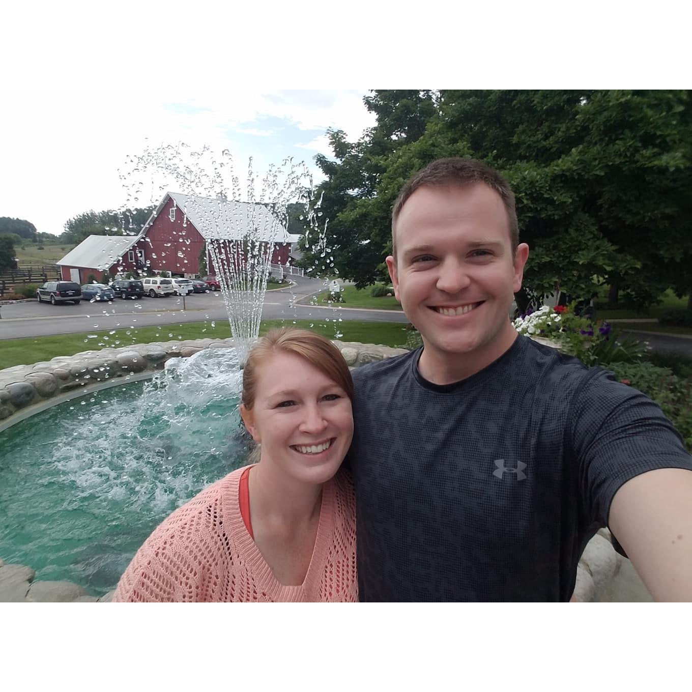 Because Theresa was leaving for Kuwait before their three year dating anniversary, Aleksander and Theresa had an early anniversary in July 2018 at Black Star Inn in Suttons Bay, MI.