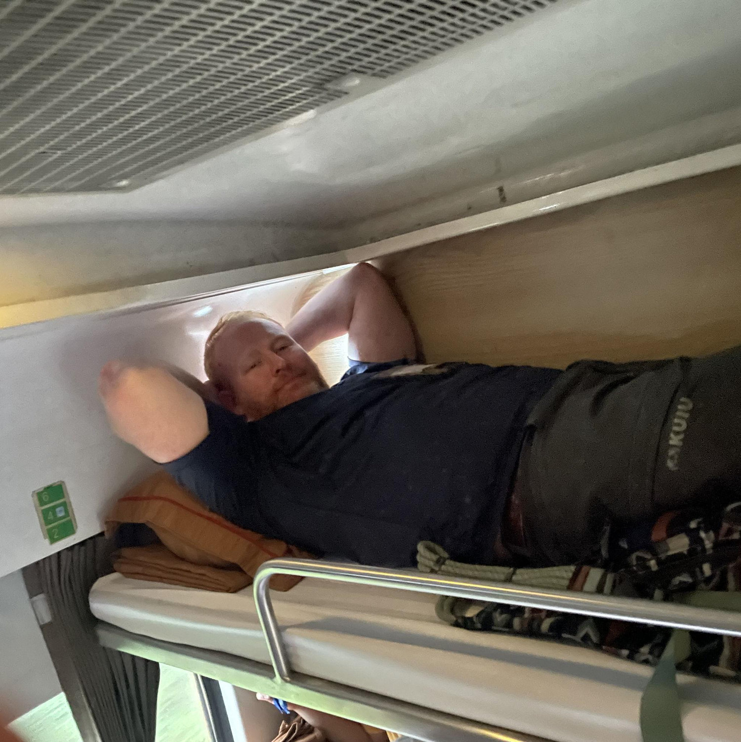 The train accommodations for a 14 hour journey to the place of our engagement in Vietnam