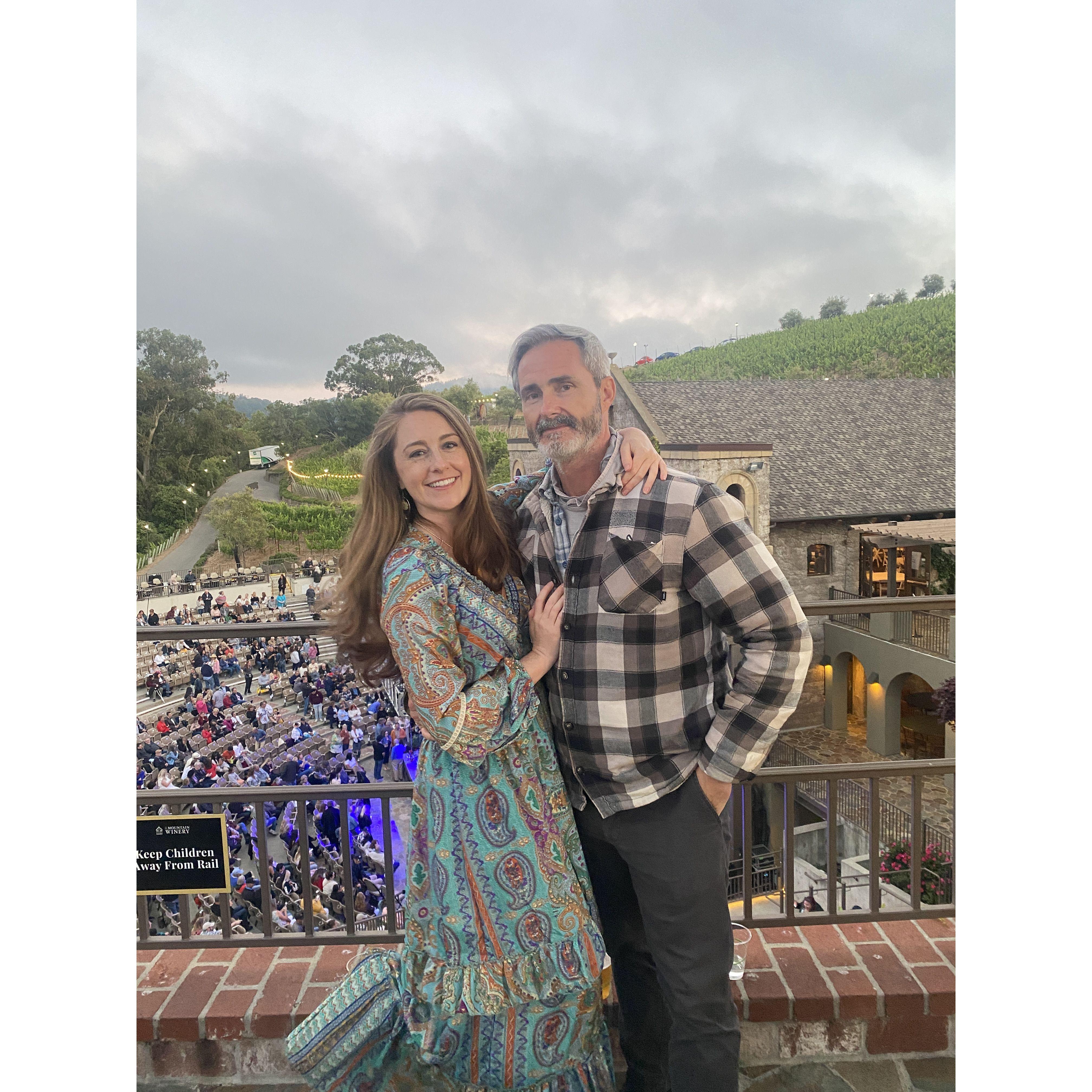 Concert night at Mountain View Winery in Saratoga