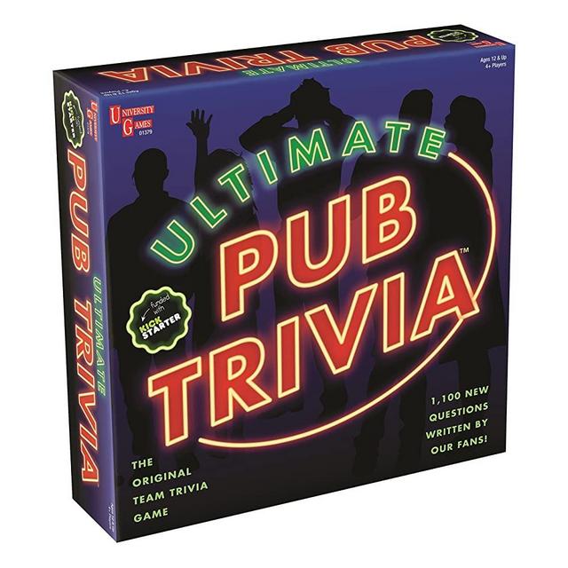 Ultimate Pub Trivia Team Trivia Game, Over 1000 Questions for Weekly Party Game Nights and Live Stream Pub Quiz Events, Perfect for Ages 12 and Up and 4 or More Players from University Games (01379)