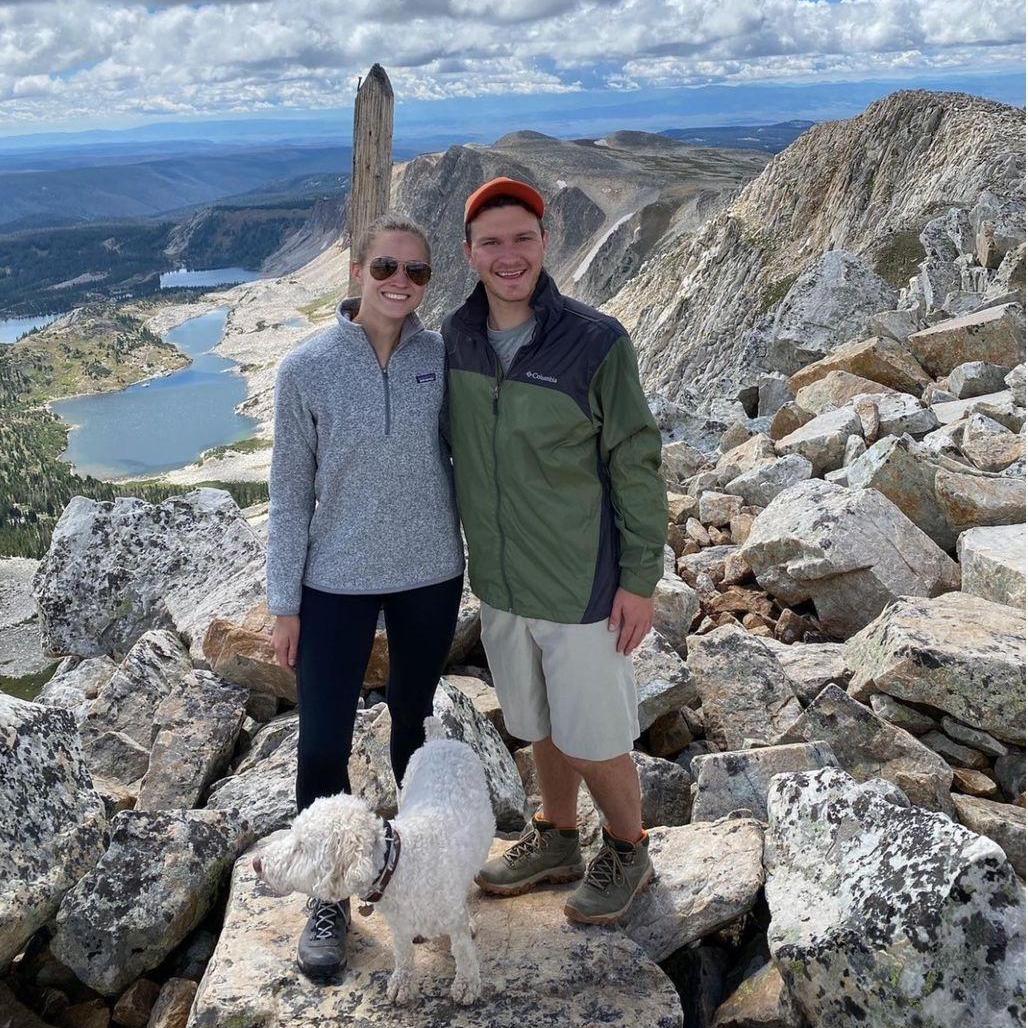 Hiking Medicine Bow Peak when Chaz lived in Wyoming