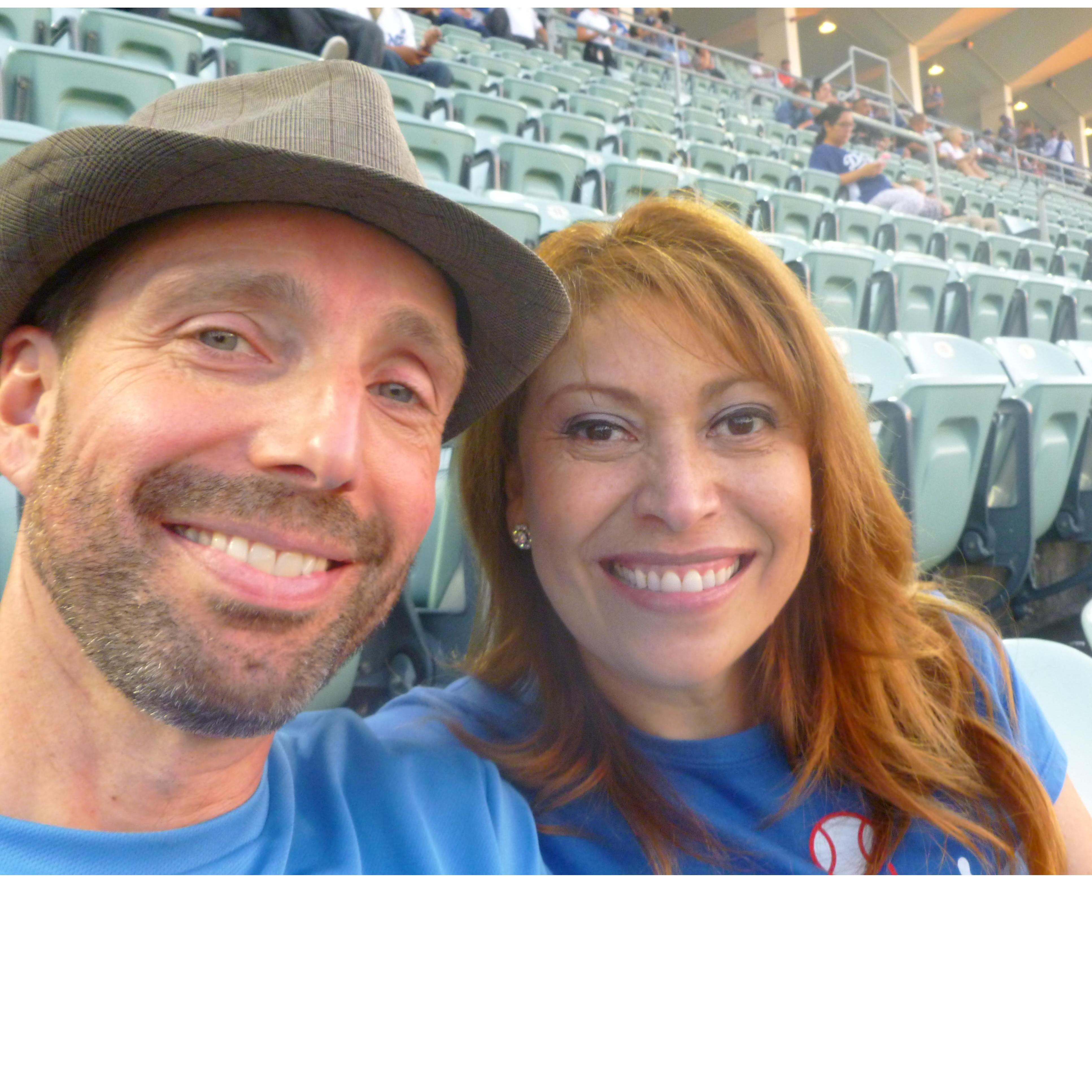 September 2013 - our second Dodger game together.