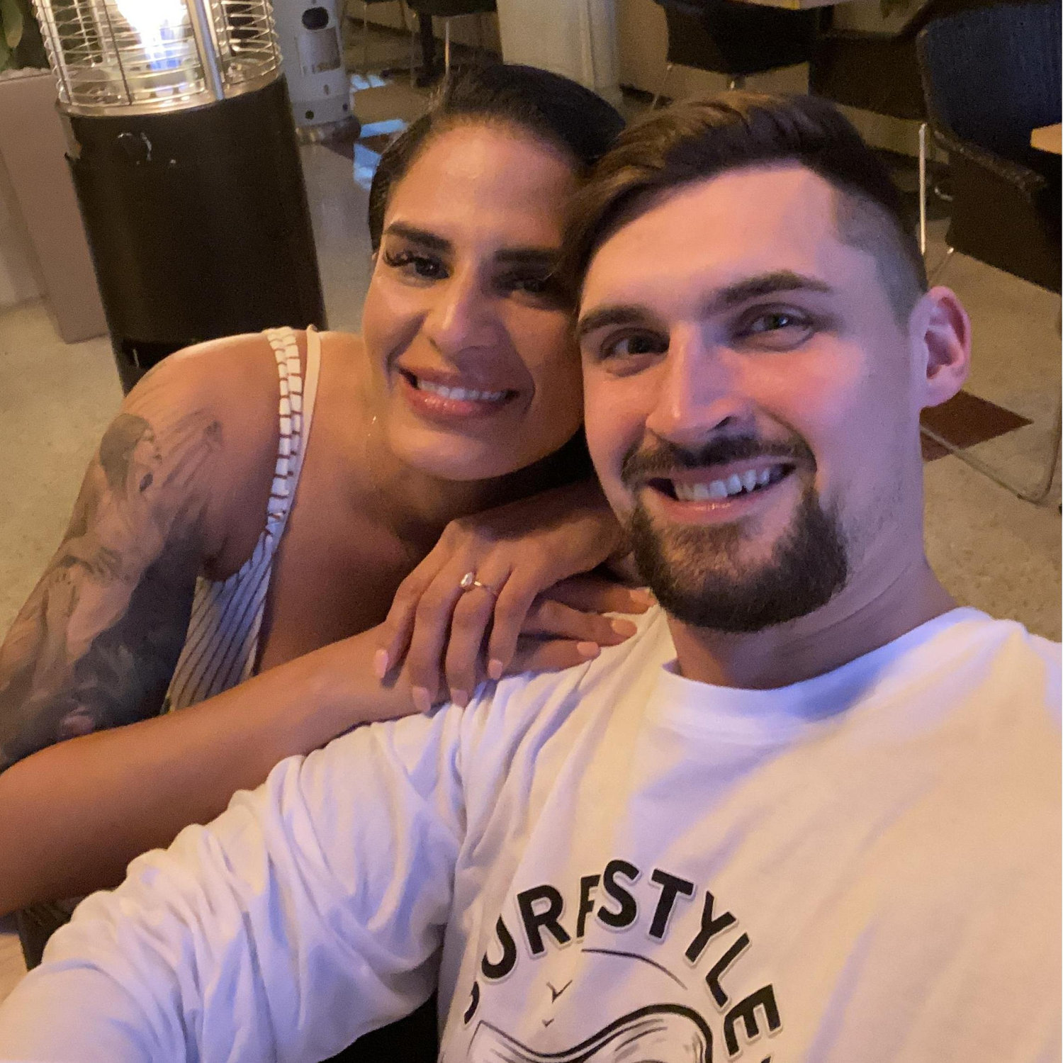 First dinner as an engaged couple