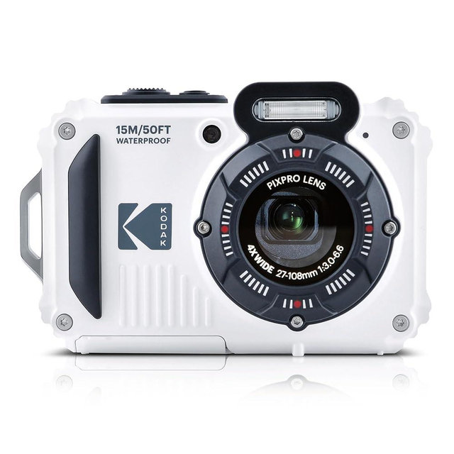 Kodak Pixpro WPZ2 - Compact Digital Camera 16M Pixels, Waterproof to 15m, Shockproof, Video 720p, LCD Screen 2.7 - Li-ion Battery, White