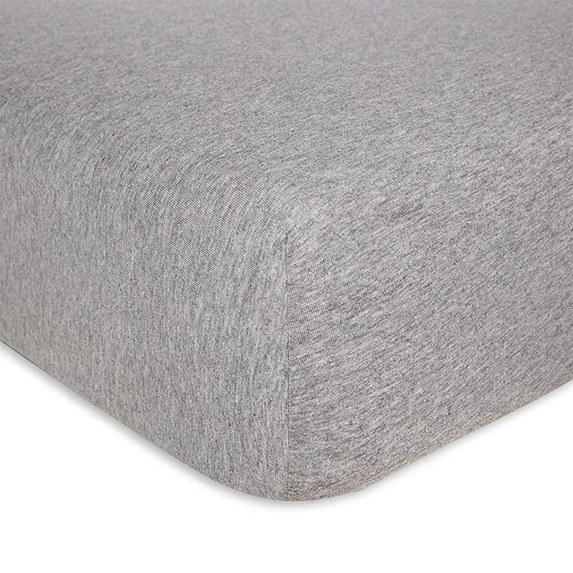 Burt's Bees Baby - Fitted Crib Sheet, Solid Color, 100% Organic Cotton Crib Sheet for Standard Crib and Toddler Mattresses (Heather Grey)
