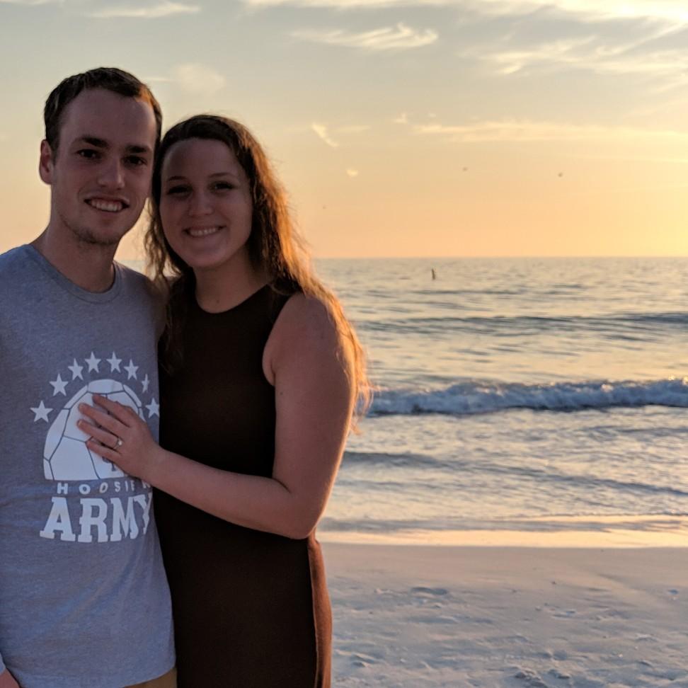 Sunset on the beach the day we got engaged