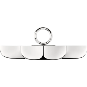 Vertigo Medium Silver-Plated 3-Bowl Snack Dish