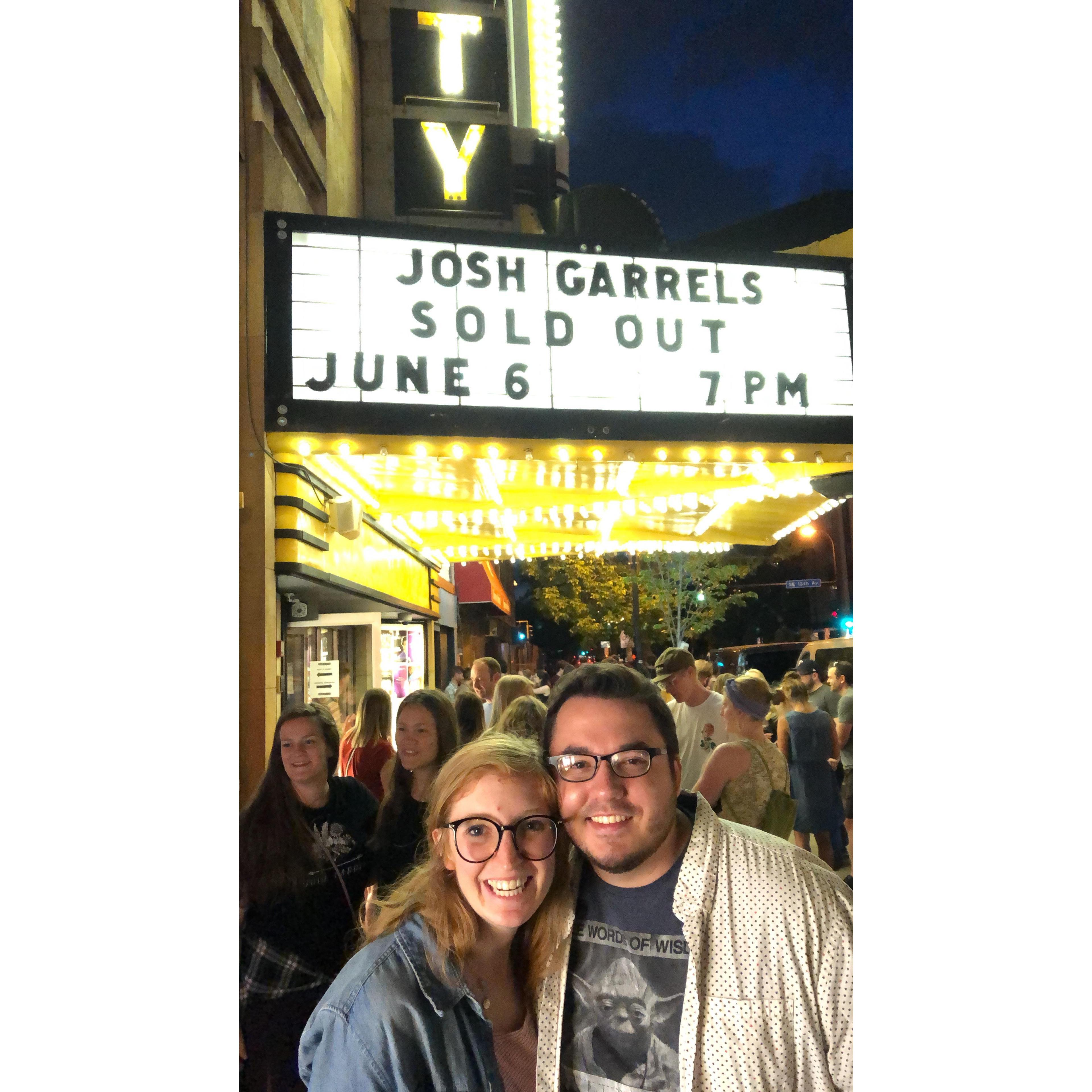 Seeing Josh Garrels for the second time together, first time as a couple for Jake's birthday. June 2019