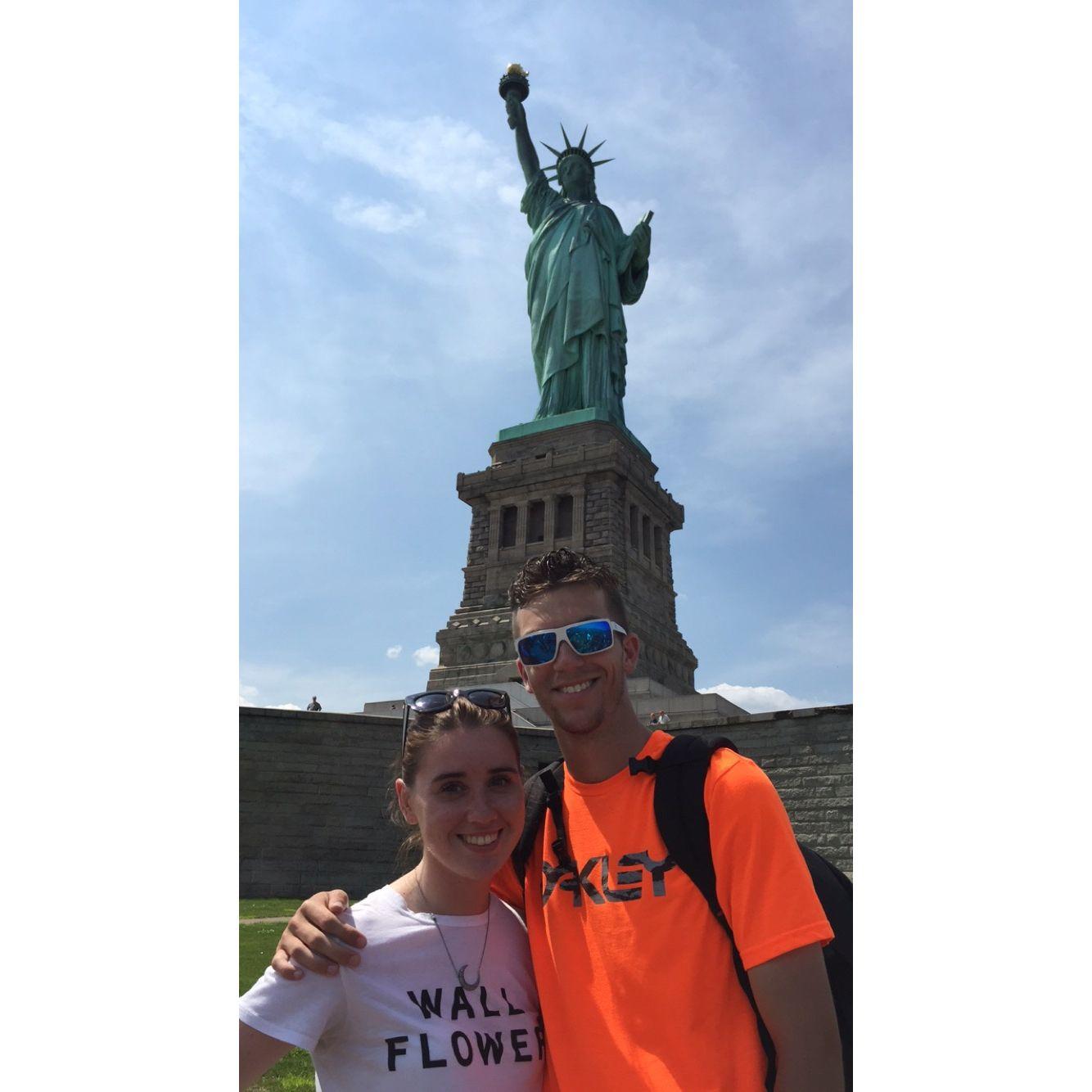 With lady liberty!