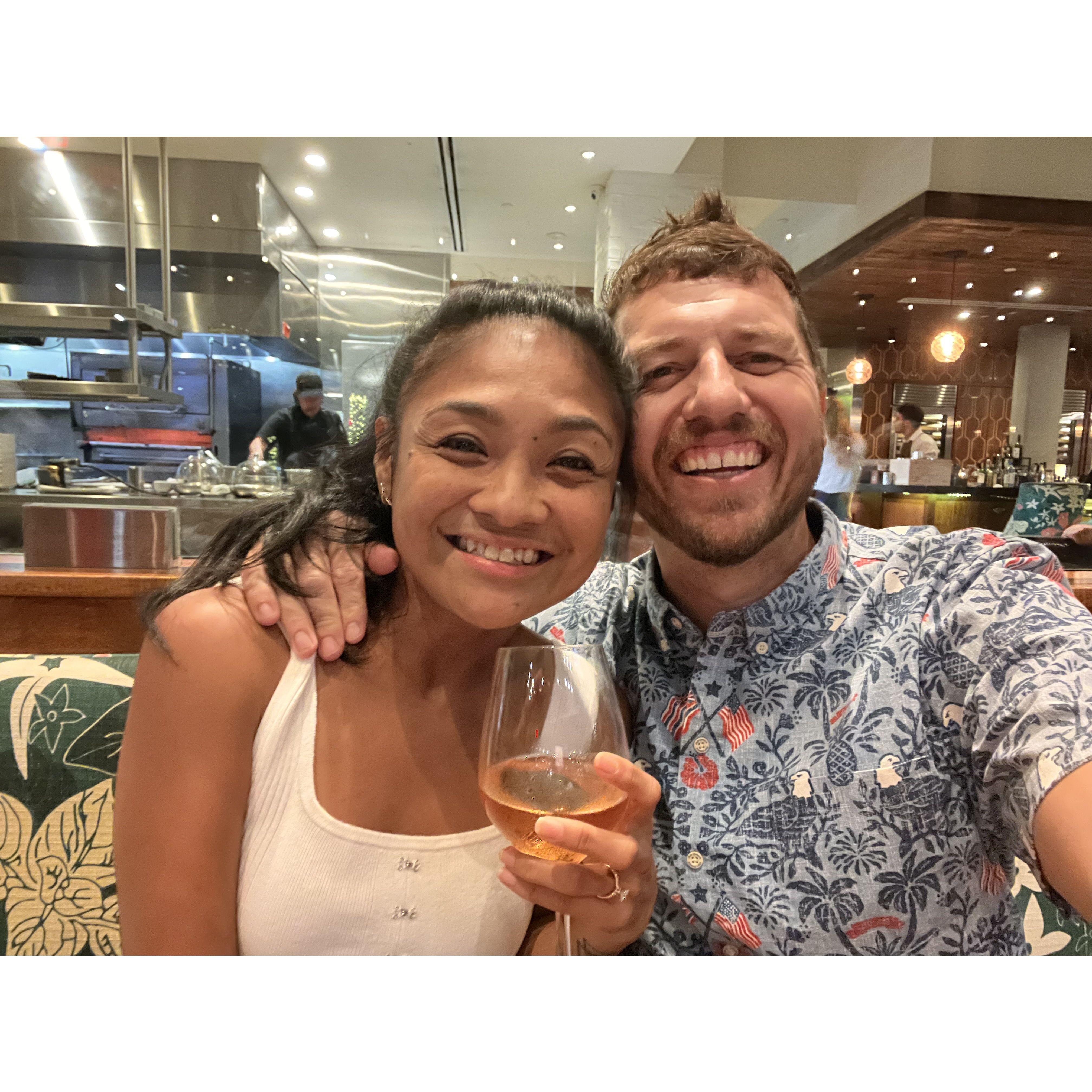 Engagement Dinner at our Favorite Restaurant!