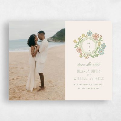 Bright Sage, Green Wedding Save the Date - Persephone Photo