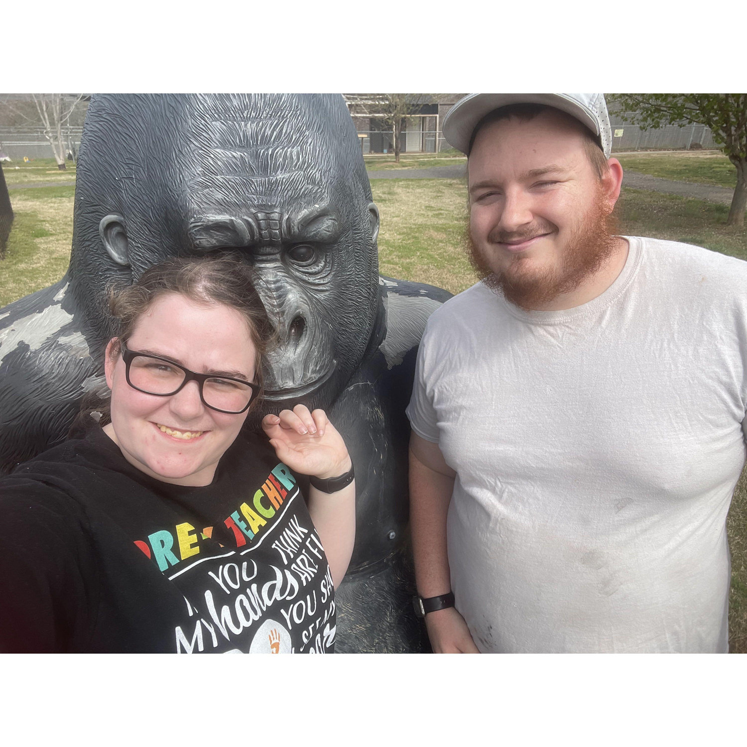 Right after we got engaged we went to the zoo.