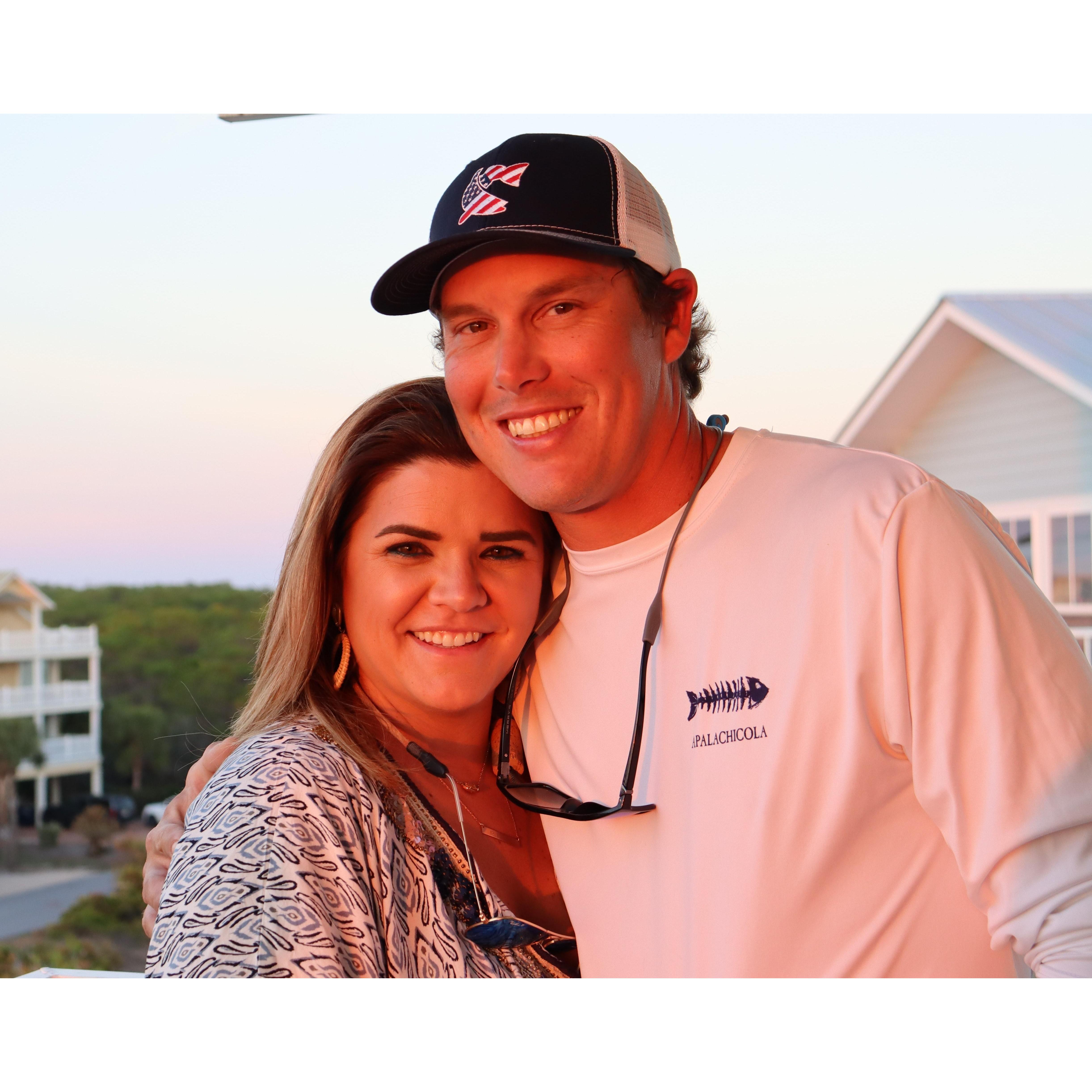 We always enjoy sunset on St. George Island with the Morrison Family the week of Thanksgiving