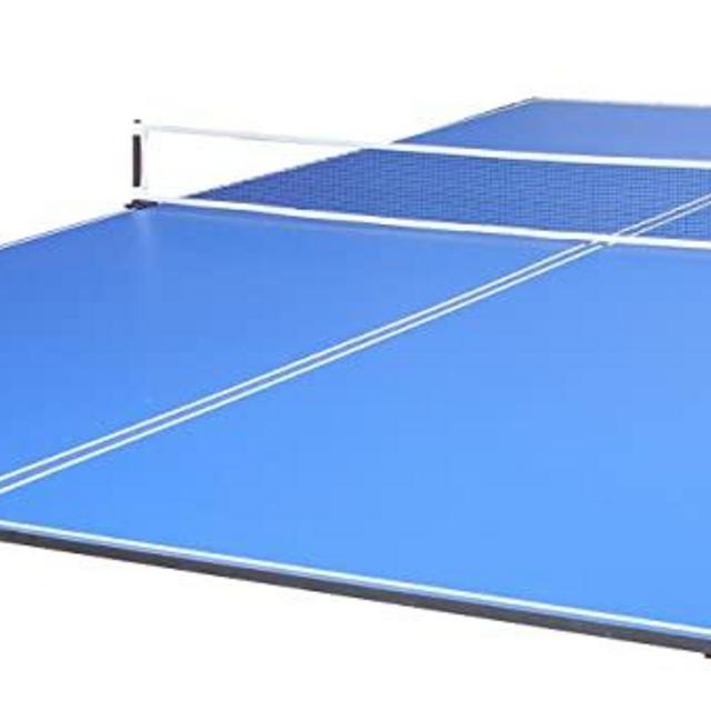 JOOLA Tetra - 4 Piece Ping Pong Table Top for Pool Table - Includes Ping Pong Net Set - Full Size Table Tennis Conversion Top for Billiard Tables - Easy Assembly & Compact Storage - Incl. Foam Backing