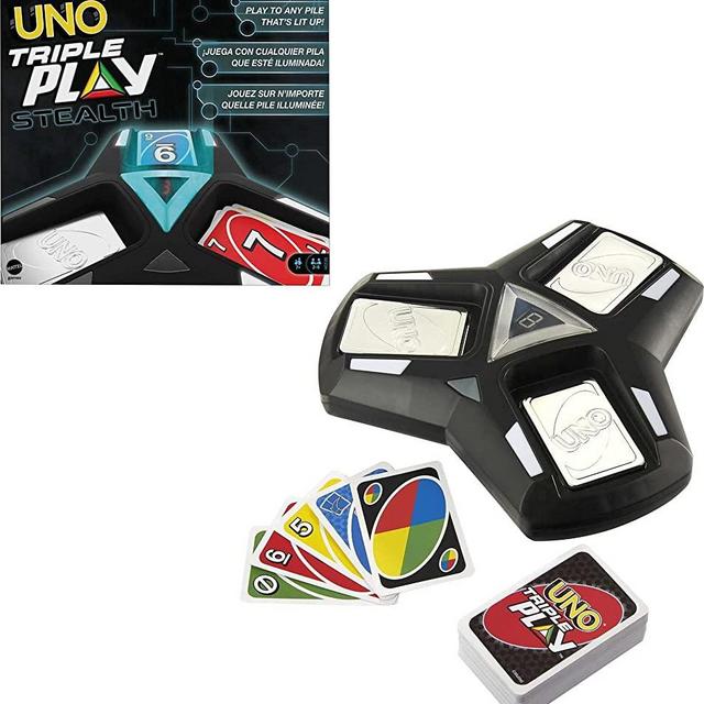 UNO Triple Play Stealth Card Game for 7 Year Olds & Up [Amazon Exclusive]