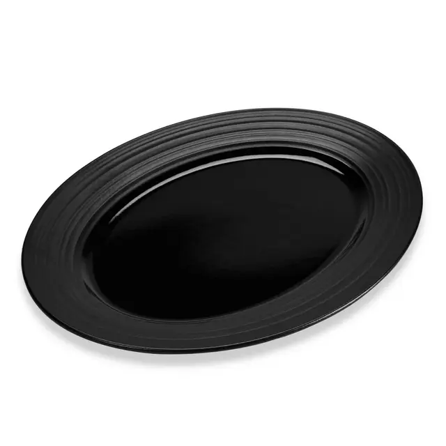 Mikasa® Swirl 14-Inch Oval Platter in Black