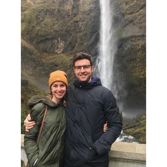 Visiting Multnomah Falls in the first trip home to Portland