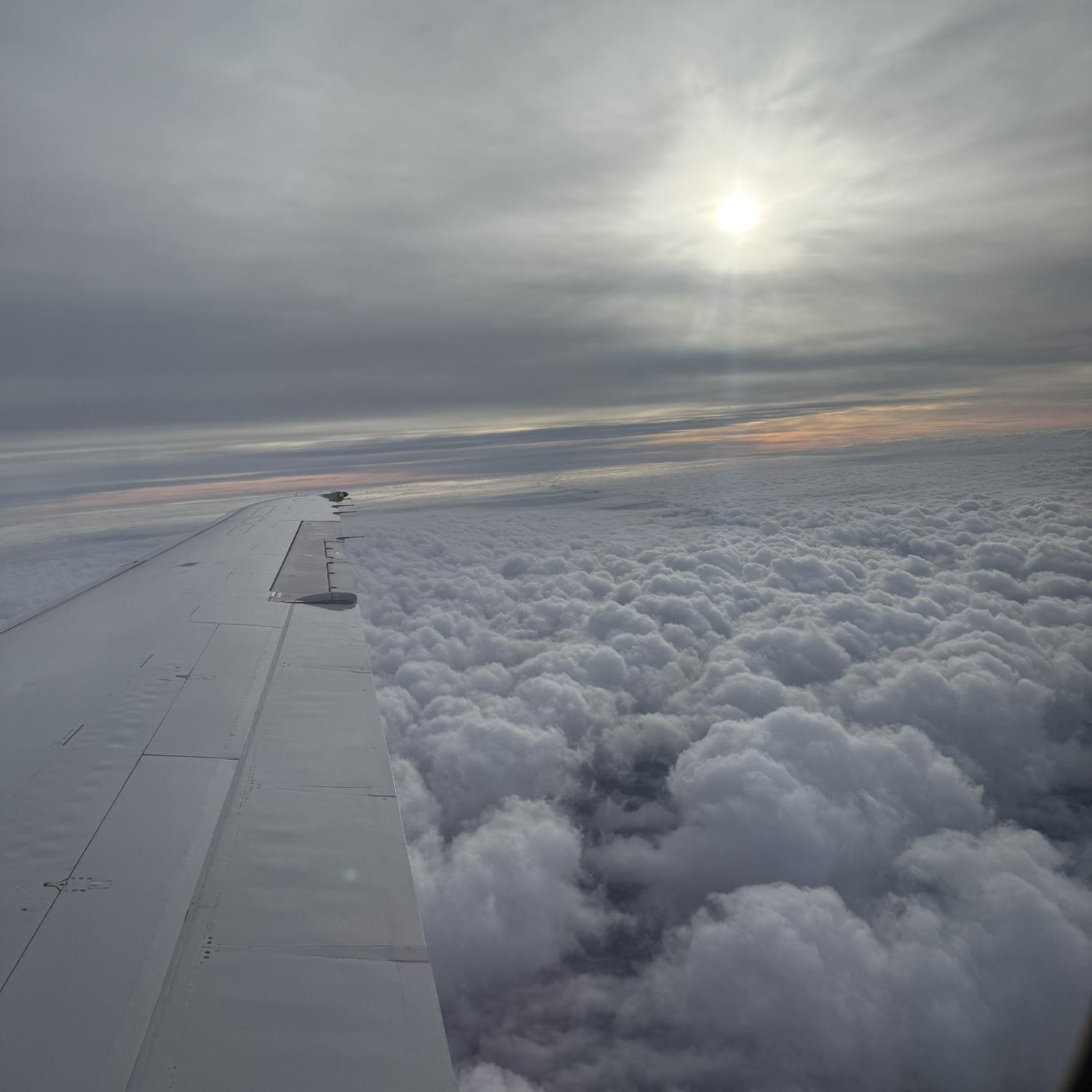 several flights back and forth forth