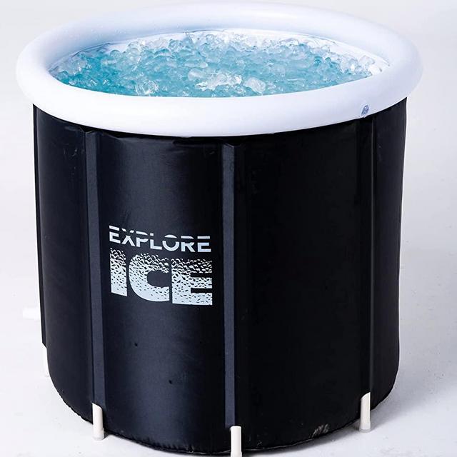 Explore Fitness Large Ice Bath / Portable Bath / Ice Baths For Recovery / Cold Water Therapy Tub / Ice Bath Outdoor / Ice bath Tub For Athletes / Folding Bathtub Adult / Plunge Pool