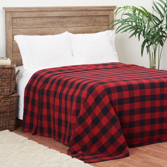 C&F Home Franklin Checker Queen Blanket in Red/Black