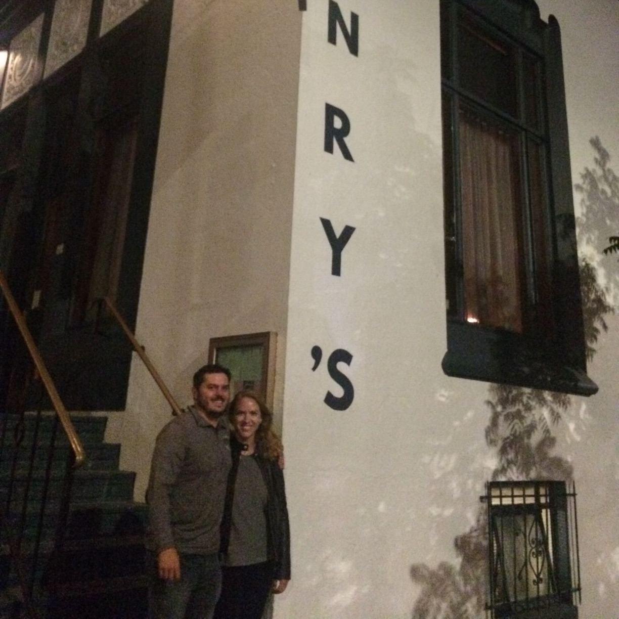 Date night at Henry's Bar (in honor of our nephew)