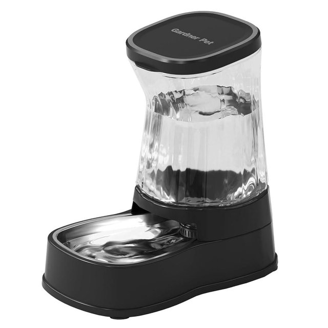 Gardner Pet Automatic Dog Water Dispenser Gravity Stainless Steel Water Waterer Feeder, Large Capacity Water Feeding Bowls for Medium & Large-Sized Dogs Cats Other Pets -(2.1 Gallon)